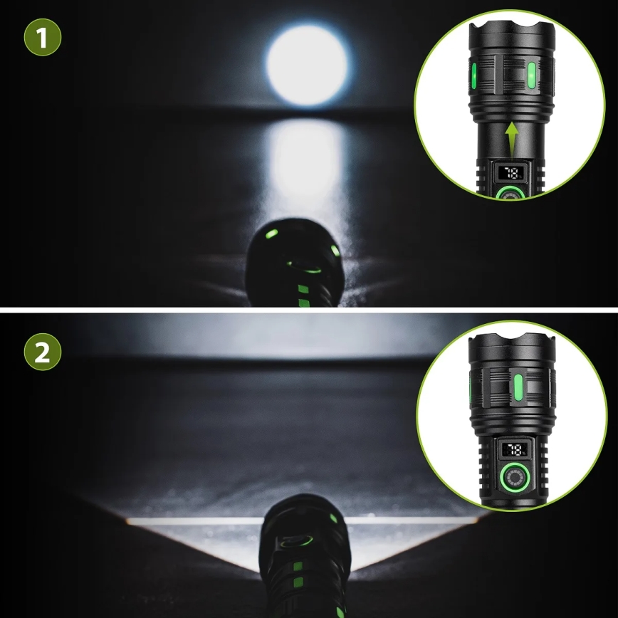 LED Stmívatelná nabíjecí svítilna s funkcí powerbanky LED/20W/5V IP44 1200 lm 5000 mAh