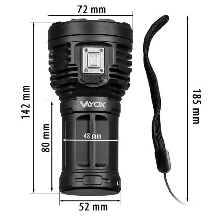 LED Stmívatelná nabíjecí svítilna LED/5V IPX4 600 lm 1200 mAh