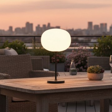 LED Stmívatelná nabíjecí venkovní stolní lampa VENEZIA LED/2W/5V 2700K IP54 4000 mAh černá