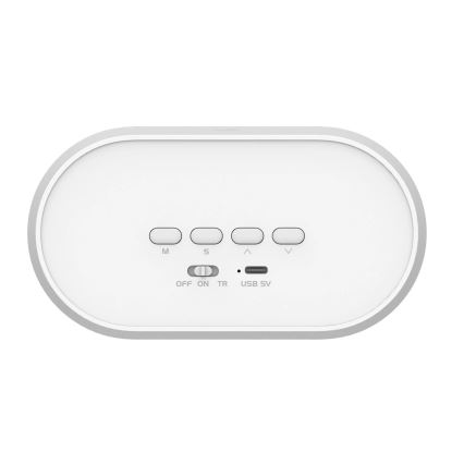 LED Stmívatelná noční lampička s budíkem BUNNY LED/1,2W/5V 3000K