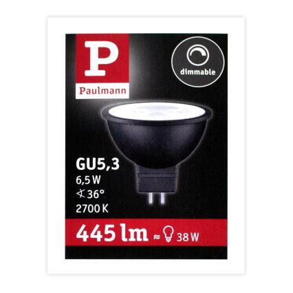 LED Stmívatelná reflektorová žárovka GU5,3/6,5W/12V 2700K - Paulmann 28757