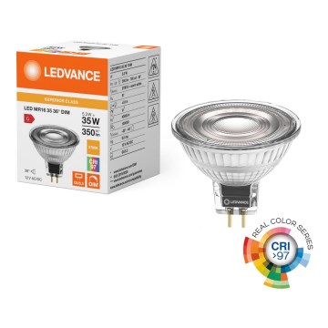 LED Stmívatelná reflektorová žárovka MR16 GU5,3/5,3W/12V 2700K 36° CRI 97 - Ledvance