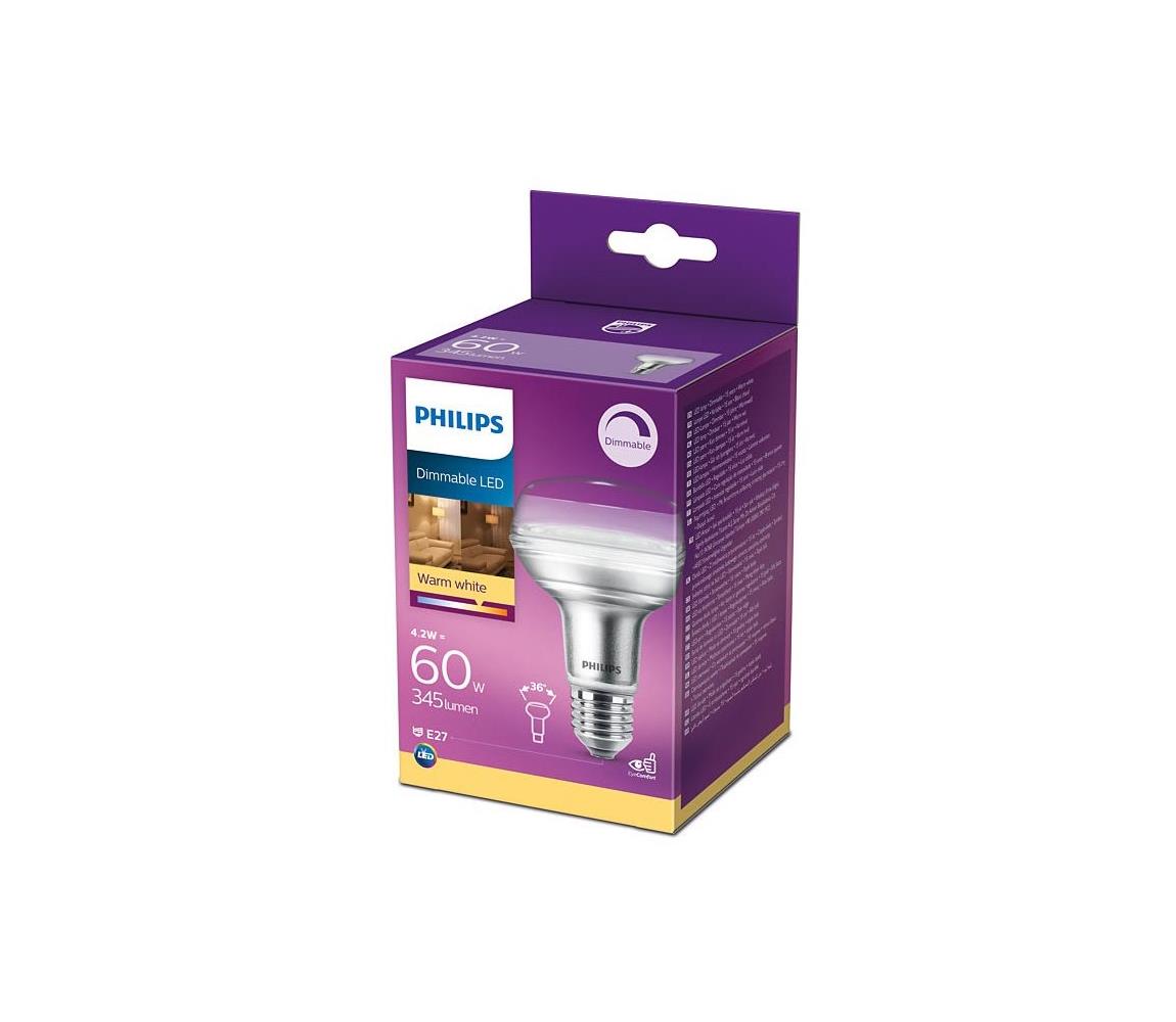 Philips LED Stmívatelná reflektorová žárovka Philips E27/4,2W/230V 2700K P5032