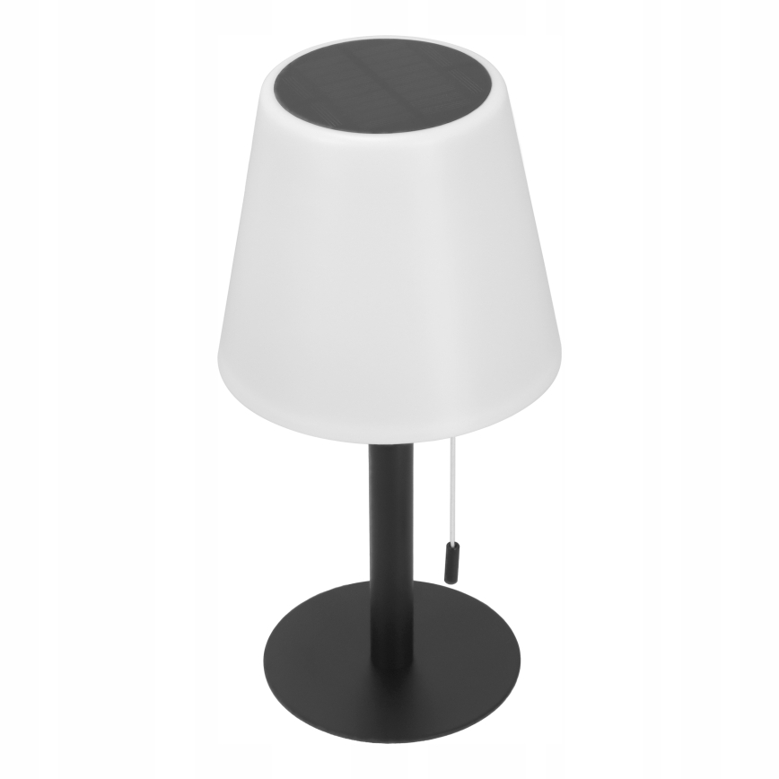 LED Stmívatelná solární lampa LED/2W/5V USB 1200 mAh IP44 bílá/černá