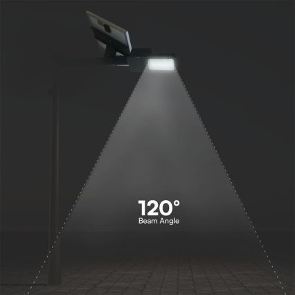 LED Stmívatelná hybridní solární pouliční lampa LED/50W/230V 4000K IP65 50000 mAh + dálkové ovládání