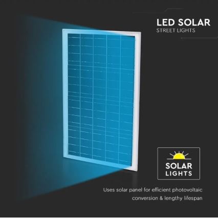 LED Stmívatelná solární pouliční lampa LED/50W/6,4V 4000K IP65 50000 mAh + dálkové ovládání