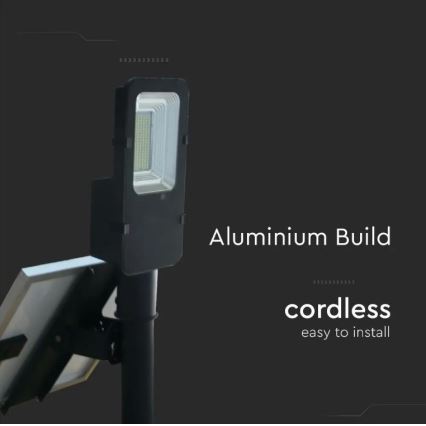 LED Stmívatelná solární pouliční lampa LED/50W/6,4V 4000K IP65 50000 mAh + dálkové ovládání