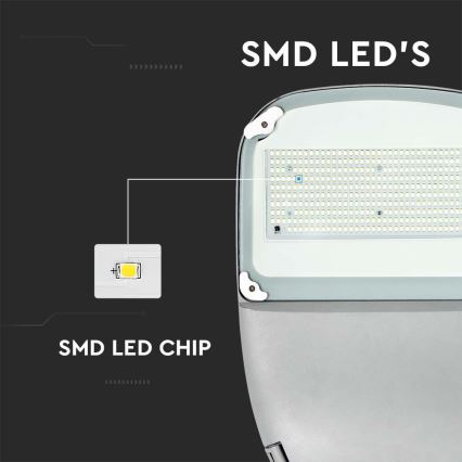 LED Stmívatelná solární pouliční lampa SAMSUNG CHIP LED/50W/6,4V 6000K IP65 30000 mAh + dálkové ovládání