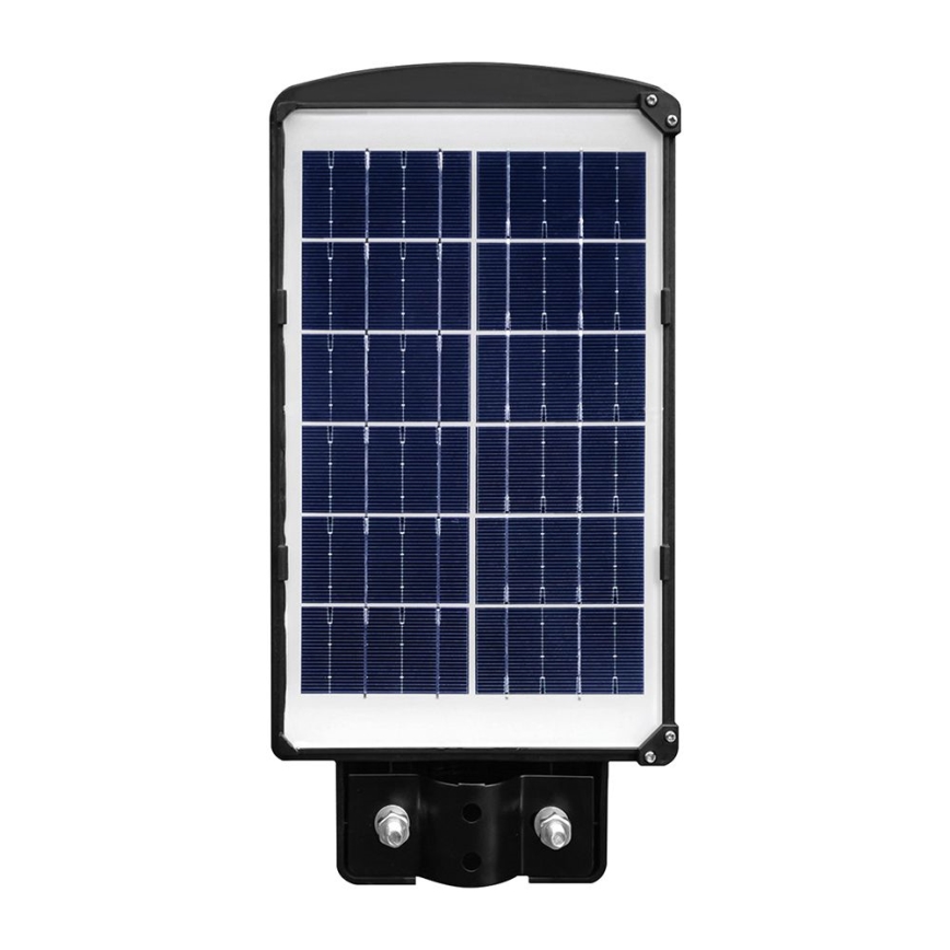 LED Stmívatelná solární pouliční lampa se senzorem pohybu a soumraku LED/6W/3,2V 6000K IP65 5000 mAh černá + dálkové ovládání