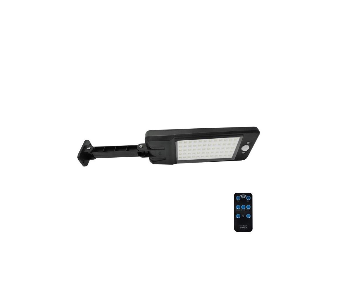 Polux LED Stmívatelná solární pouliční lampa se senzorem LED/7W/7,4V +dálkové ovládání SA1604