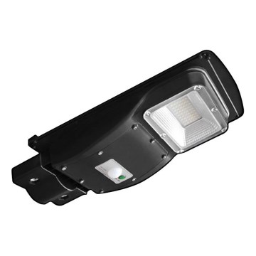 LED Stmívatelná solární pouliční lampa se senzorem pohybu a soumraku LED/6W/3,2V 6000K IP65 5000 mAh černá + dálkové ovládání