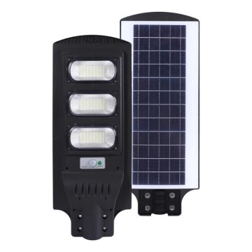 LED Stmívatelná solární pouliční lampa se senzorem pohybu a soumraku URBI LED/8W/3,2V 6500K IP54 10000 mAh + dálkové ovládání