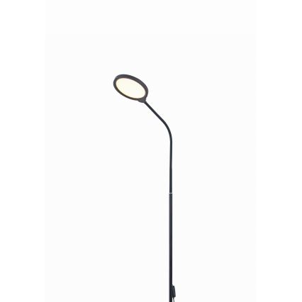LED Stmívatelná stojací lampa 2v1 LED/10W/230V 3000-4500-6500K černá