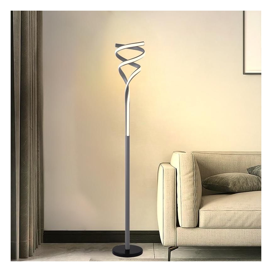 LED Stmívatelná stojací lampa LED/50W/230V 3000-6500K šedá + dálkové ovládání