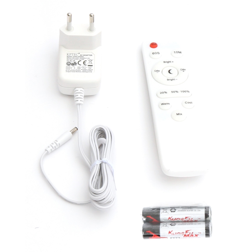 LED Stmívatelná stojací lampa LED/9W/230V 3000-6500K bílá + dálkové ovládání