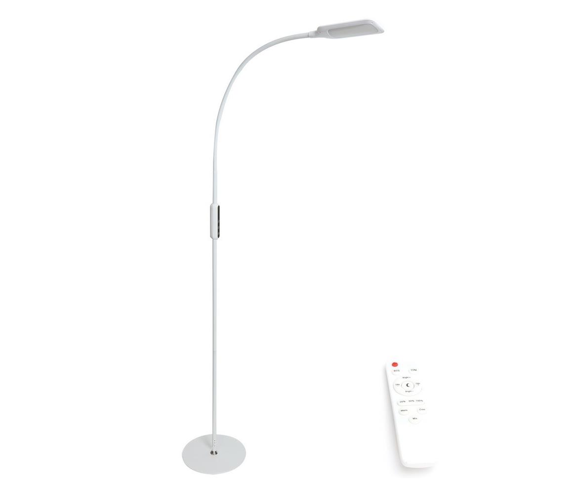  LED Stmívatelná stojací lampa LED/9W/24V bílá + dálkové ovládání 