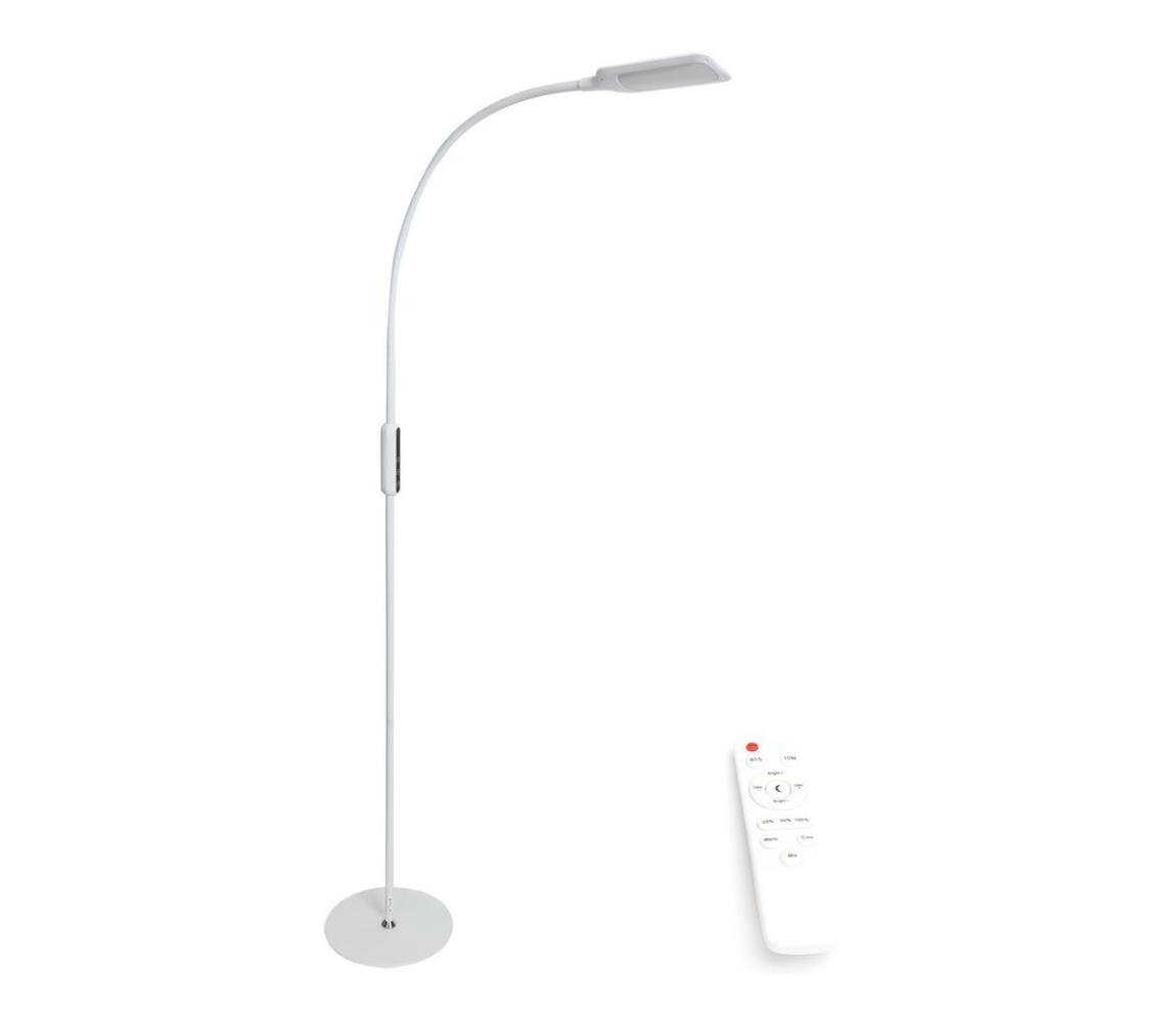 Platinet LED Stmívatelná stojací lampa LED/9W/24V bílá + dálkové ovládání PL0273