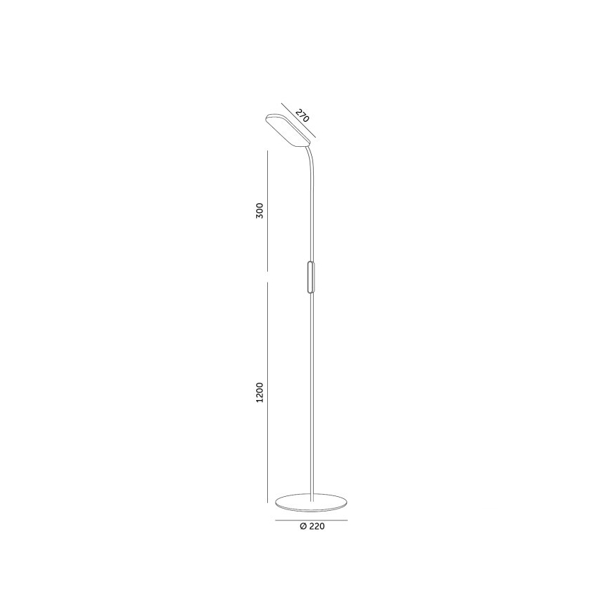 LED Stmívatelná stojací lampa TEILO LED/10W/230V 3000/4000/6500K černá + dálkové ovládání
