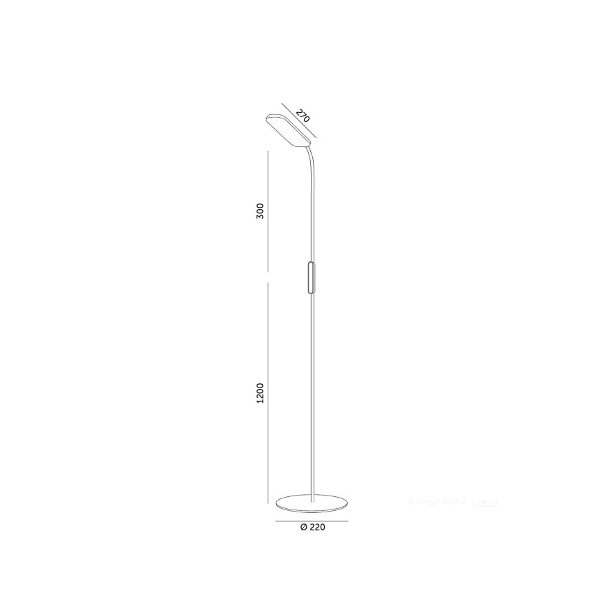 LED Stmívatelná stojací lampa TEILO LED/10W/230V 3000/4000/6500K černá + dálkové ovládání