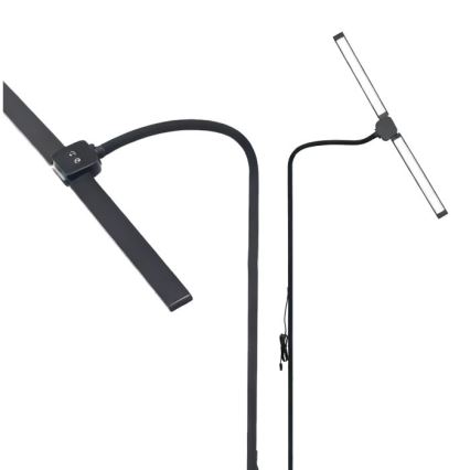 LED Stmívatelná stojací lampa TEILO LED/14W/230V 3000/4000/6000K černá
