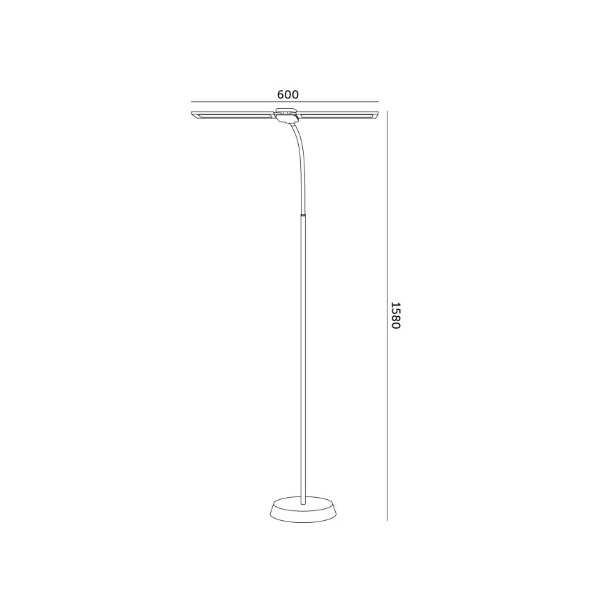 LED Stmívatelná stojací lampa TEILO LED/14W/230V 3000/4000/6000K černá