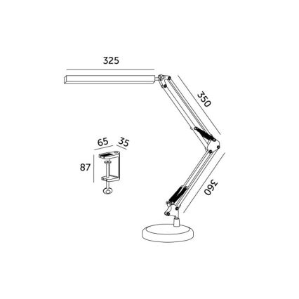 LED Stmívatelná stolní lampa 2v1 USB TENUIX LED/14W/5V 3000-6000K bílá