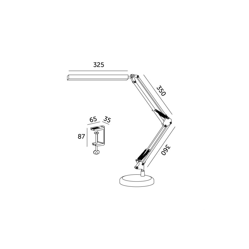 LED Stmívatelná stolní lampa 2v1 USB TENUIX LED/14W/5V 3000-6000K bílá