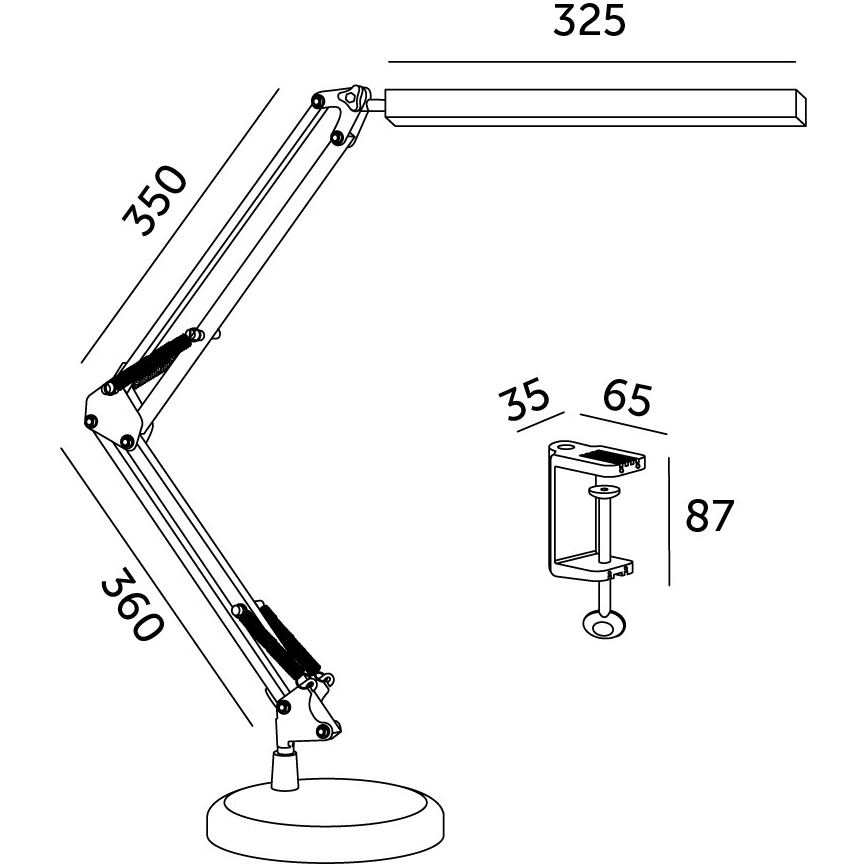 LED Stmívatelná stolní lampa 2v1 USB TENUIX LED/14W/5V 3000-6000K