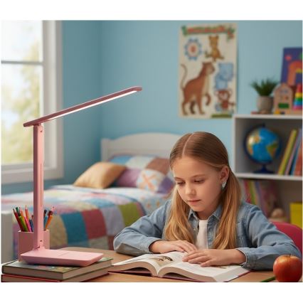 LED Stmívatelná stolní lampa NOBLITE N LED/7W/230V 3000/4000/6500K růžová