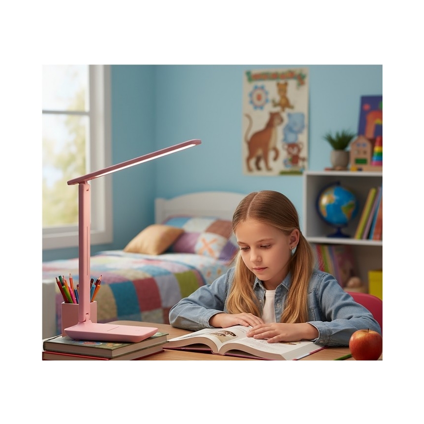 LED Stmívatelná stolní lampa NOBLITE N LED/7W/230V 3000/4000/6500K růžová