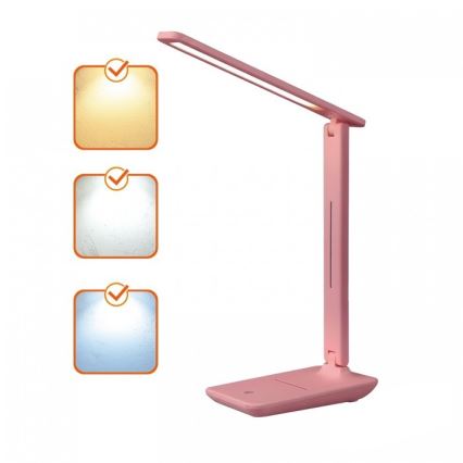 LED Stmívatelná stolní lampa NOBLITE N LED/7W/230V 3000/4000/6500K růžová