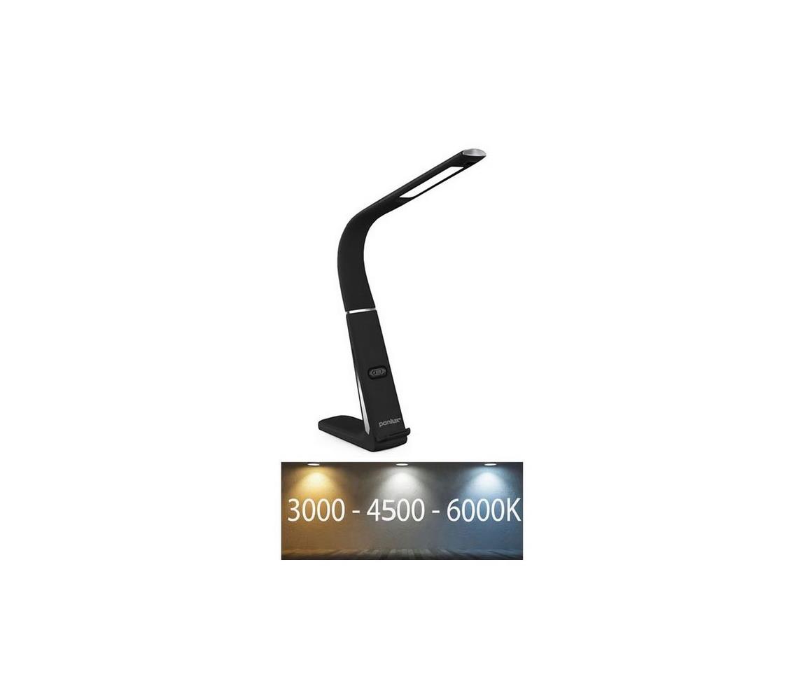Panlux LED Stmívatelná stolní lampa s bezdrátovým nabíjením LORD EVO LED/8W/230V černá PX0350