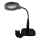 LED Stmívatelná stolní lampa s bifokální lupou LED/6W/230V 6000-7000K černá
