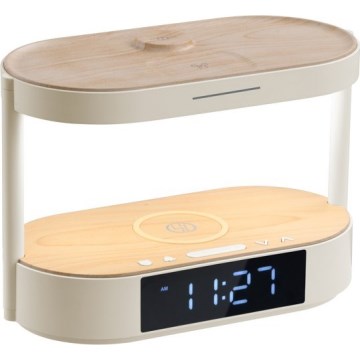 LED Stmívatelná stolní lampa s budíkem a nabíjením TRIPLE DOCK LED/1,5W/5V