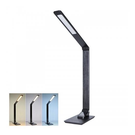 LED Stmívatelná stolní lampa s displejem LED/8W/230V černá
