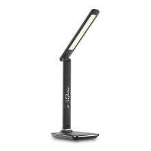 LED Stmívatelná stolní lampa s displejem LED/9W/230V/12V černá