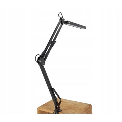 LED Stmívatelná dotyková flexibilní stolní lampa s klipem LED/10W/5/230V 3000/4000/6000K černá