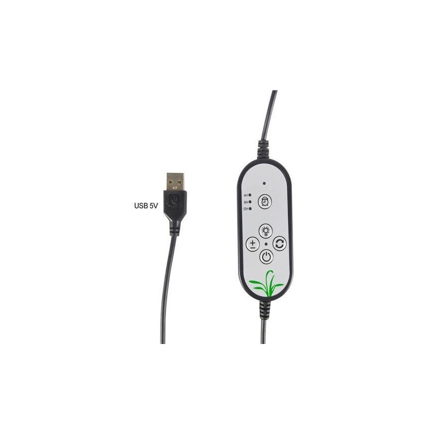 LED Stmívatelná stolní lampa s klipem pro pěstování rostlin LED/15W/5V