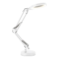 LED Stmívatelná stolní lampa s lupou 2v1 AURIQ LOUPE LED/10W/5V 3000/4000/6500K bílá