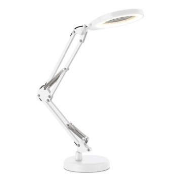 LED Stmívatelná stolní lampa s lupou 2v1 AURIQ LOUPE LED/10W/5V 3000/4000/6500K bílá