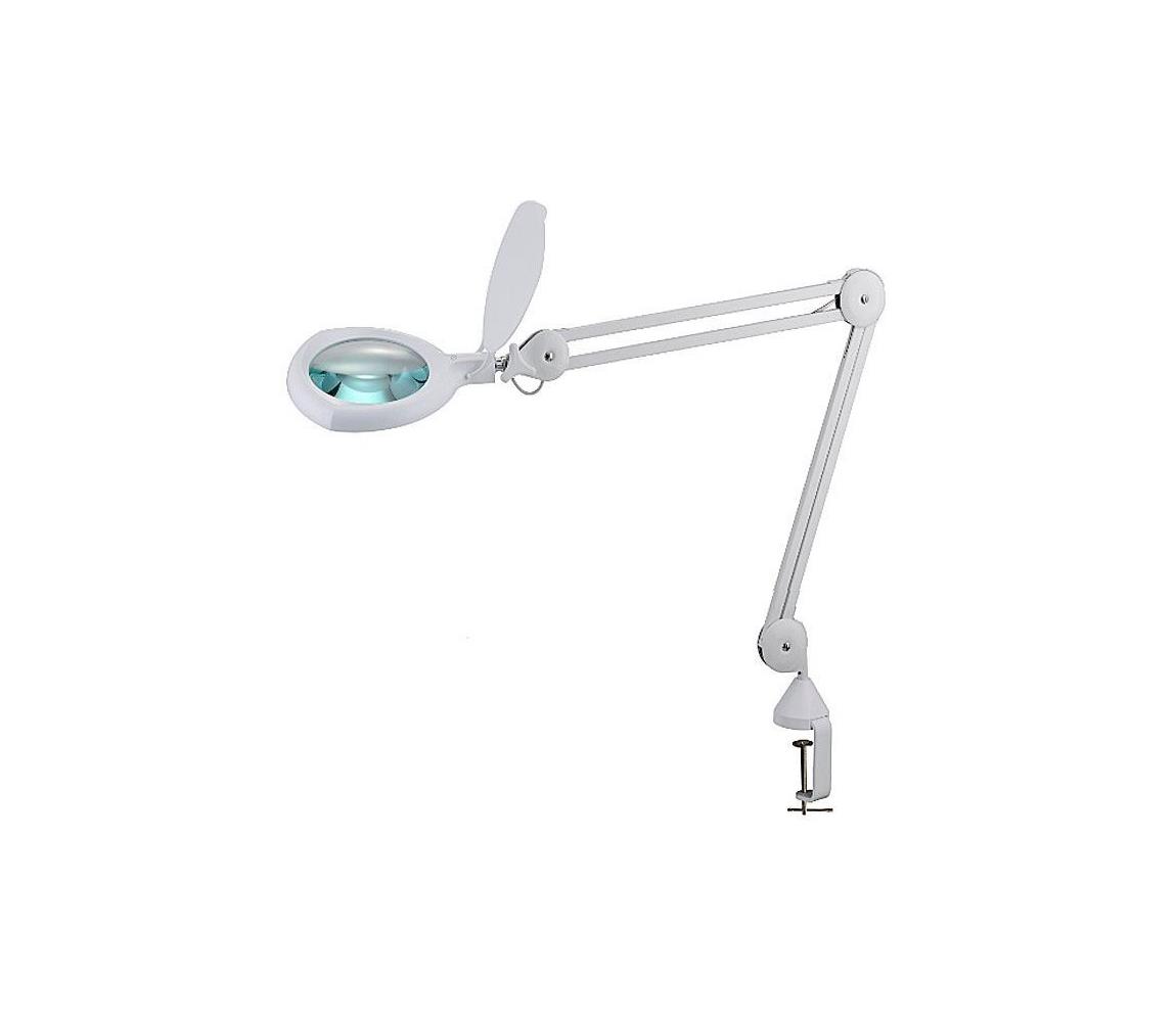 HADEX LED Stmívatelná stolní lampa s lupou a klipem LED/8W/12/230V HD0438