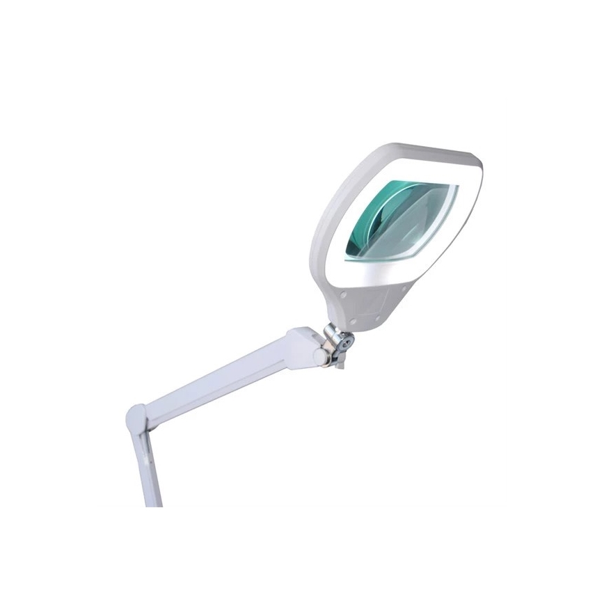 LED Stmívatelná stolní lampa s lupou LED/12W/230V bílá