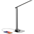 LED Stmívatelná stolní lampa s USB LED/7,5W/230V 3000K/4000K/5500K antracit