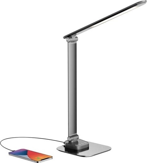 LED Stmívatelná stolní lampa s USB LED/7,5W/230V 3000K/4000K/5500K antracit