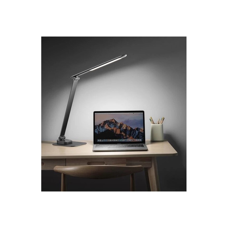 LED Stmívatelná stolní lampa s USB LED/7,5W/230V 3000K/4000K/5500K antracit