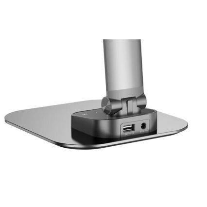 LED Stmívatelná stolní lampa s USB LED/7,5W/230V 3000K/4000K/5500K antracit