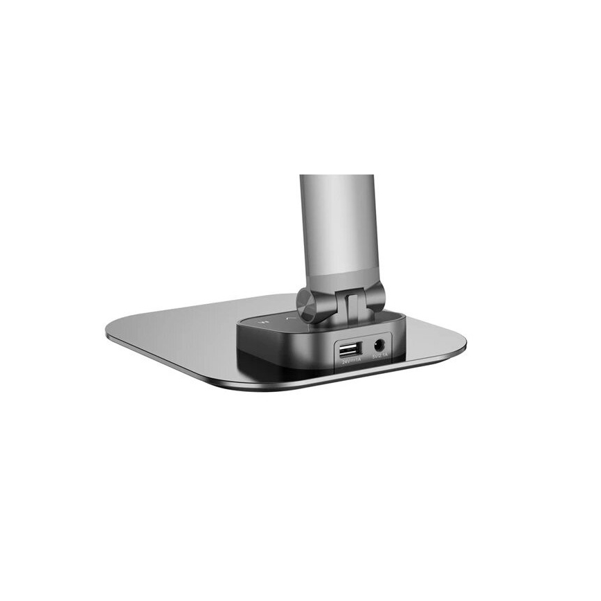 LED Stmívatelná stolní lampa s USB LED/7,5W/230V 3000K/4000K/5500K antracit
