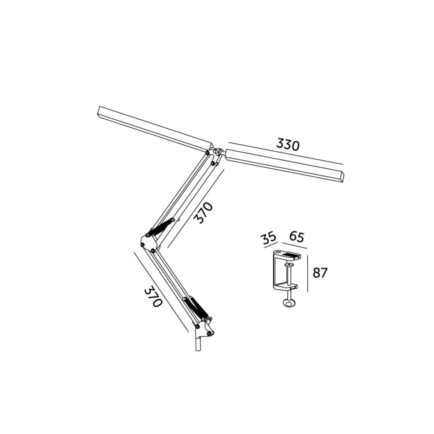 LED Stmívatelná stolní lampa TENUIX DUO 2xLED/14W/230V 3000-6000K bílá