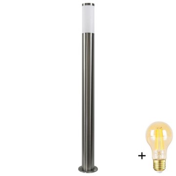 LED Stmívatelná venkovní lampa LIVIA 1xE27/6W/230V 2700-6500K Wi-Fi 100 cm IP44 stříbrná