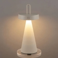 LED Stmívatelná venkovní nabíjecí dotyková stolní lampa HALO LED/1,5W/3,7V 3000 mAh IP44 šedá